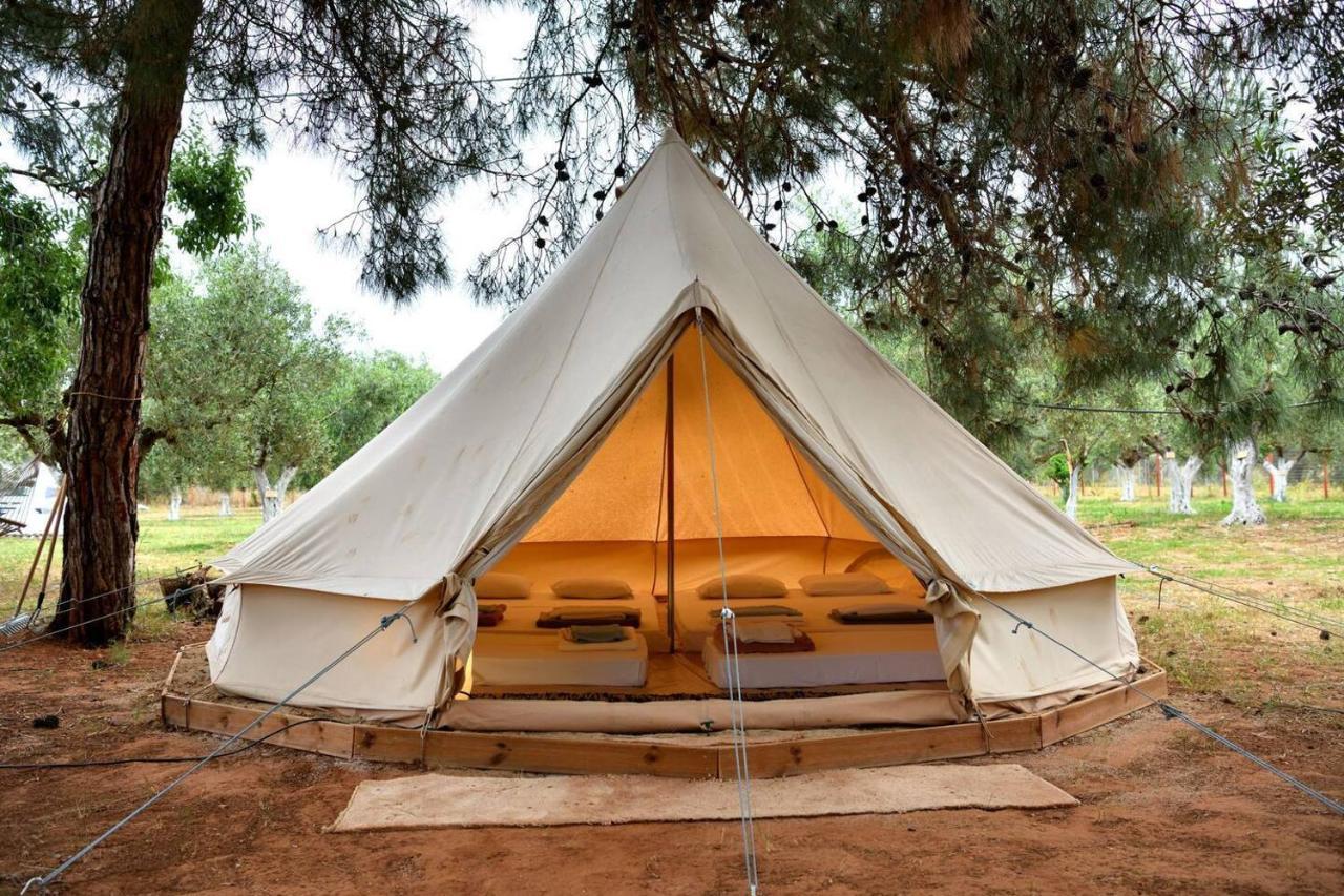 Glamping At A Lovely Tent In Skiaxtro- Marathopoli Villa Esterno foto