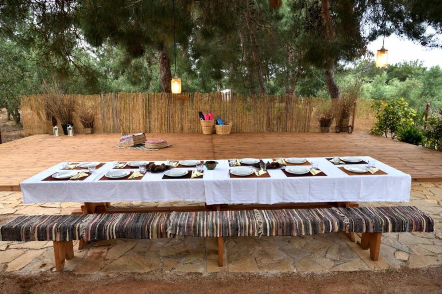 Glamping At A Lovely Tent In Skiaxtro- Marathopoli Villa Esterno foto