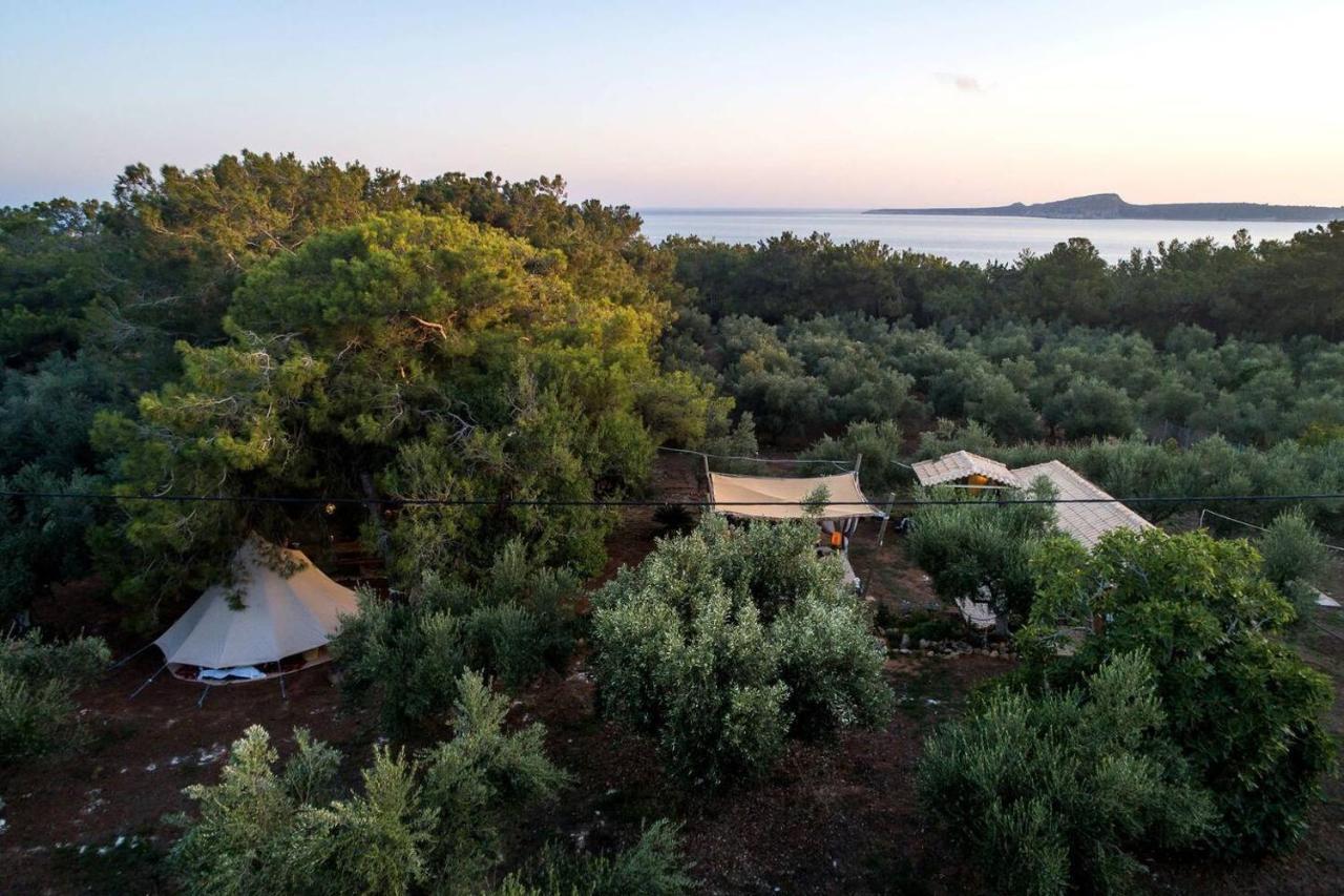 Glamping At A Lovely Tent In Skiaxtro- Marathopoli Villa Esterno foto