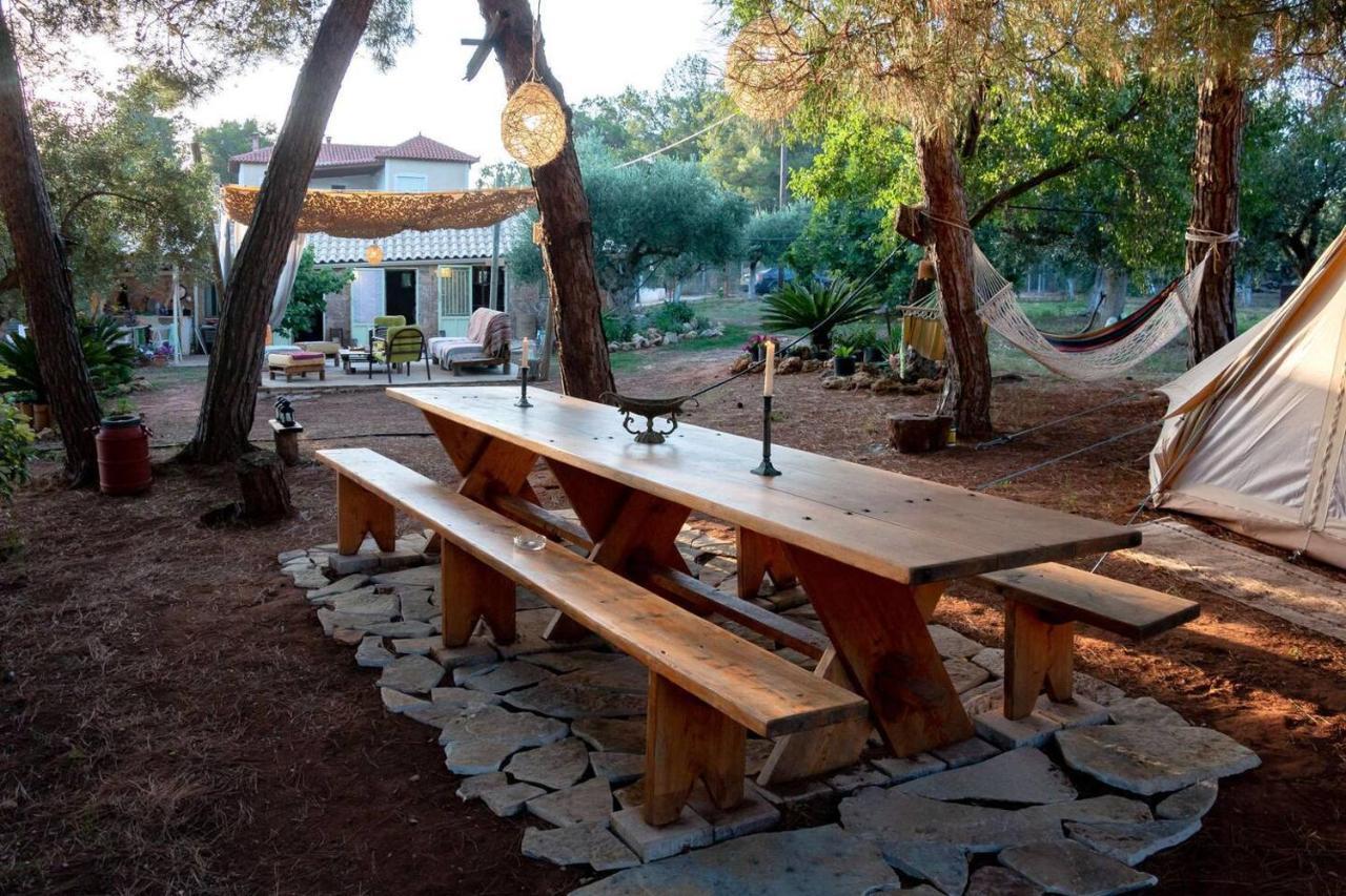 Glamping At A Lovely Tent In Skiaxtro- Marathopoli Villa Esterno foto